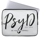 Personalisierter PsyD-Doktor der Psychologie Laptopschutzhülle (Vorderseite)