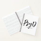 Personalisierter PsyD-Doktor der Psychologie Notizblock (Innenseite)