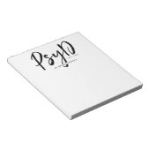 Personalisierter PsyD-Doktor der Psychologie Notizblock (angewinkelt)