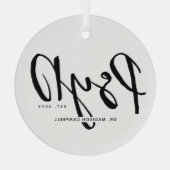 Personalisierter PsyD-Doktor der Psychologie Ornament Aus Glas (Rückseite)