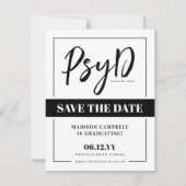 Personalisierter PsyD-Doktor der Psychologie Save The Date (Vorderseite)