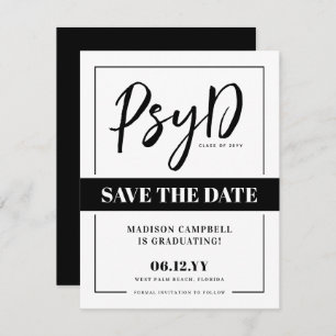 Personalisierter PsyD-Doktor der Psychologie Save The Date