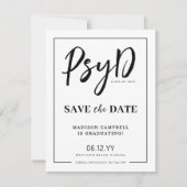 Personalisierter PsyD-Doktor der Psychologie Save The Date (Vorderseite)