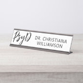 Personalisierter PsyD-Doktor der Psychologie Schreibtischnamensplakette (Vorderseite )