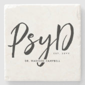 Personalisierter PsyD-Doktor der Psychologie Steinuntersetzer (Vorderseite)