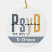 Personalisierter PsyD Doktor des Psychologie-Absch Keramik Ornament (Vorne)