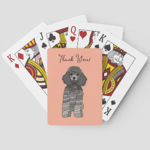 Personalisierter Pudel-Hund Spielkarten