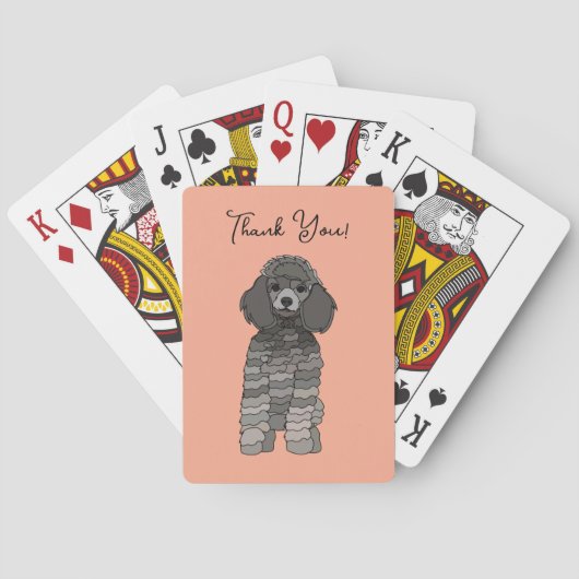 Personalisierter Pudel-Hund Spielkarten (Rückseite)