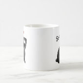 Personalisierter Pug-Mug, Schwarzer Pug benutzerde Kaffeetasse (Mittel)
