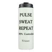 Personalisierter Pulse Sweat Repeat Fitnessstudio Thermosbecher (Vorderseite)