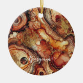 Personalisierter Pumpkin Gewürz Autumnal Alkohol T Keramik Ornament (Vorne)