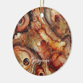 Personalisierter Pumpkin Gewürz Autumnal Alkohol T Keramik Ornament (Links)