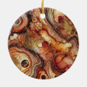 Personalisierter Pumpkin Gewürz Autumnal Alkohol T Keramik Ornament (Hinten)