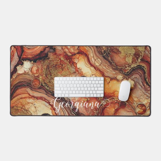 Personalisierter Pumpkin Gewürz Autumnal Alkohol T Schreibtischunterlage (Tastatur & Maus)