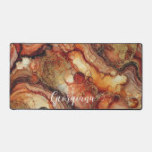 Personalisierter Pumpkin Gewürz Autumnal Alkohol T Schreibtischunterlage (Vorderseite)