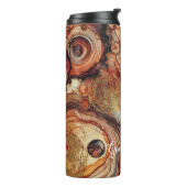 Personalisierter Pumpkin Gewürz Autumnal Alkohol T Thermosbecher (Nach links gedreht)