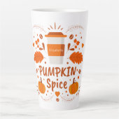 Personalisierter Pumpkin-Gewürzkaffee, Herbstlaub Milchtasse (Vorderseite)