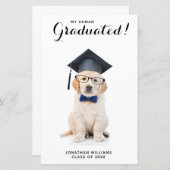 Personalisierter Puppy Dog Graduate Abschluss (Vorne/Hinten)