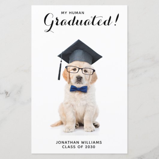 Personalisierter Puppy Dog Graduate Abschluss (Vorderseite)