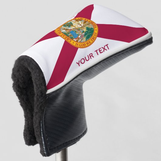 Personalisierter Putter mit Florida-Flag Golf Headcover (3/4 Vorderseite)