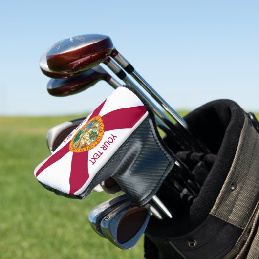 Personalisierter Putter mit Florida-Flag Golf Headcover (In Situ)