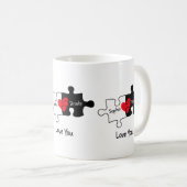 Personalisierter Puzzle-Paar-Becher Kaffeetasse (VorderseiteRechts)