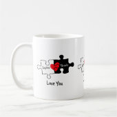 Personalisierter Puzzle-Paar-Becher Kaffeetasse (Links)