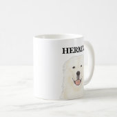 Personalisierter Pyrenäenhund Kaffeetasse (VorderseiteRechts)
