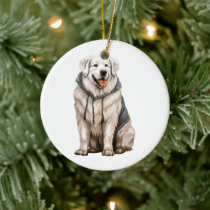 Personalisierter Pyrenäenhund Keramik Ornament