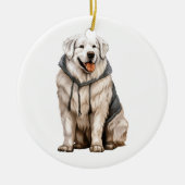 Personalisierter Pyrenäenhund Keramik Ornament (Vorne)