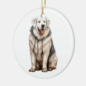 Personalisierter Pyrenäenhund Keramik Ornament (Links)