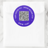 Personalisierter QR-Code-Aufkleber für benutzerdef Runder Aufkleber (Tasche)