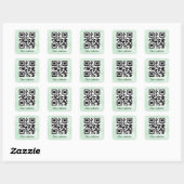 Personalisierter QR-Code-Aufkleber Quadratischer Aufkleber (Blatt)