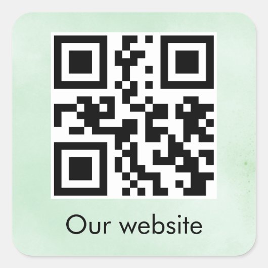 Personalisierter QR-Code-Aufkleber Quadratischer Aufkleber (Vorderseite)