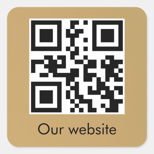 Personalisierter QR-Code-Aufkleber Quadratischer Aufkleber (Vorderseite)