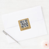Personalisierter QR-Code-Aufkleber Quadratischer Aufkleber (Umschlag)