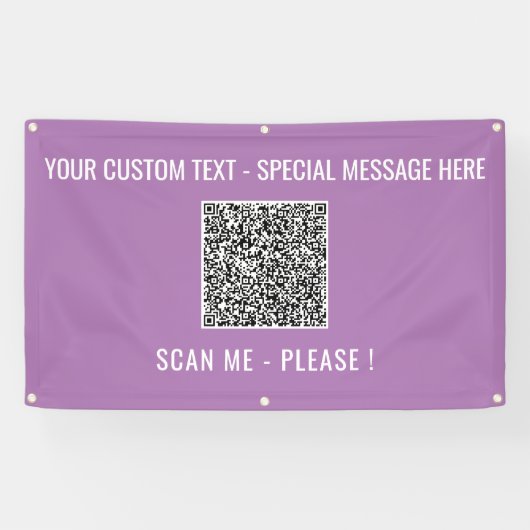 Personalisierter QR-Code-Banner - Benutzerdefinier Banner (Horizontal)