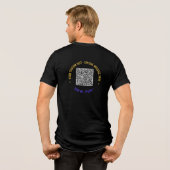 Personalisierter QR-Code Benutzerdefinierte Textvo Tri-Blend Shirt (Rückseite voll)