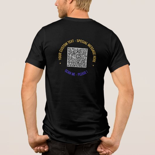 Personalisierter QR-Code Benutzerdefinierte Textvo Tri-Blend Shirt (Rückseite)