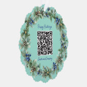 Personalisierter QR Code Benutzerdefinierter URL H Ornament Karte (Rechts)