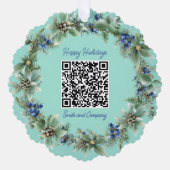 Personalisierter QR Code Benutzerdefinierter URL H Ornament Karte (Vorderseite)