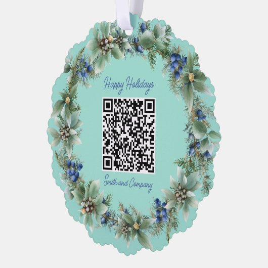 Personalisierter QR Code Benutzerdefinierter URL H Ornament Karte (Links)
