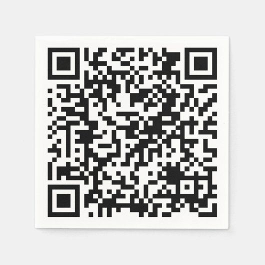 Personalisierter QR-Code Benutzerdefinierter URL-P Serviette (Vorderseite)