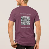 Personalisierter QR-Code Benutzerdefiniertes Textg Tri-Blend Shirt (Rückseite)