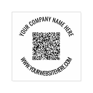 Personalisierter QR-Code Briefmarke Name und Websi Permastempel