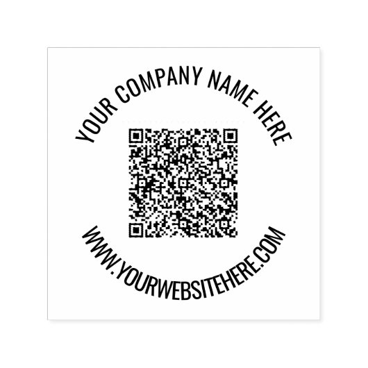 Personalisierter QR-Code Briefmarke Name und Websi Permastempel (Design)
