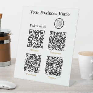 Personalisierter QR-Code für Geschäftsnetzwerke Sockelschild