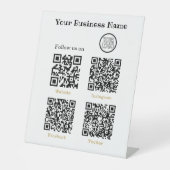 Personalisierter QR-Code für Geschäftsnetzwerke Sockelschild (Vorderseite)