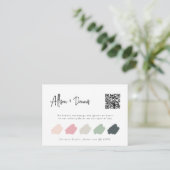 Personalisierter QR-Code für Hochzeitskleidung Begleitkarte (Stehend Vorderseite)