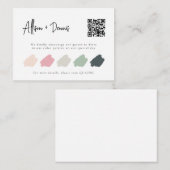 Personalisierter QR-Code für Hochzeitskleidung Begleitkarte (Vorne/Hinten)